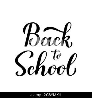 Back to school - lettering calligraphy phrase, handwritten text isolated on  the white background. Fun calligraphy for typography greeting and  invitation card or t-shirt print design. Stock Vector by ©FarbaKolerova  157200864