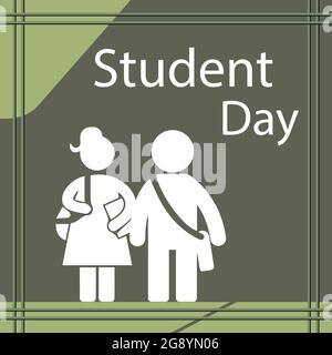 Students' Day is celebrated every year. Stock Vector