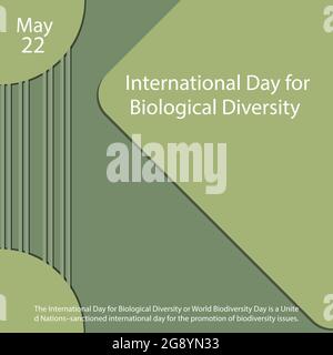 The International Day for Biological Diversity or World Biodiversity Day is a United Nations–sanctioned international day for the promotion of biodive Stock Vector