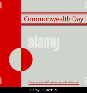 Commonwealth Day is an annual celebration. Stock Vector