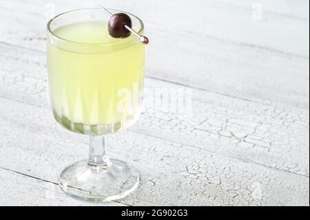 Last Word gin-based cocktail in chilled glass Stock Photo