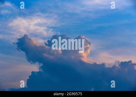 Cloudy sky during sunset Stock Photo