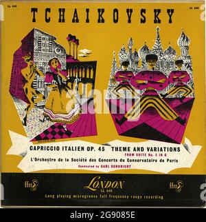 Tchaikovsky Capriccio Italien Op 45 Vintage Record Cover Stock Photo