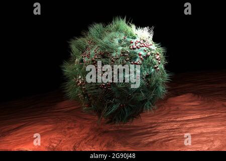 Three dimensional render of HIV virus Stock Photo - Alamy