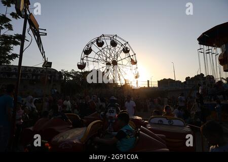 Qalyubia Egypt 23rd July 21 People Enjoy Themselves At A Park During Eid Al Adha Holiday In Qalyubia Province Egypt On July 23 21 Credit Ahmed Gomaa Xinhua Alamy Live News Stock Photo Alamy