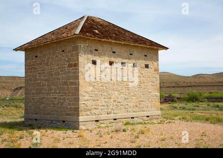 Powder Magazine, Fort Fred Steele State Historic Site, Wyoming Stock Photo