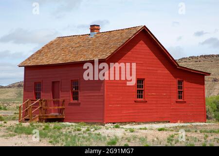 Quarter Master's Building, Fort Fred Steele State Historic Site, Wyoming Stock Photo
