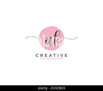 AK initial wedding monogram logo design Stock Vector Image & Art - Alamy
