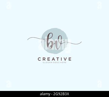 BV initial wedding monogram logo design Stock Vector Image & Art - Alamy
