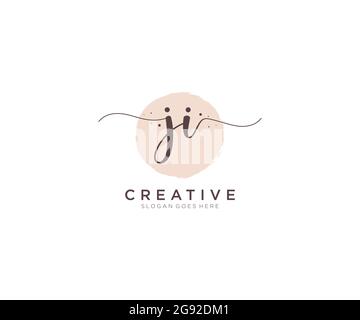 JI initial wedding monogram logo design Stock Vector Image & Art - Alamy