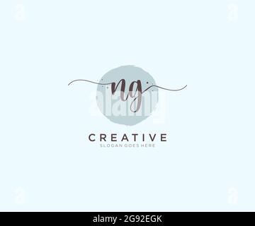 Letter Initial Beauty Monogram Elegant Logo Design Handwriting