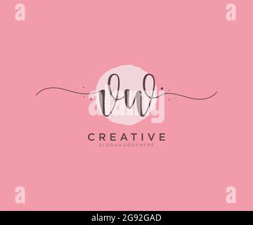 VW initial wedding monogram logo design Stock Vector Image & Art - Alamy