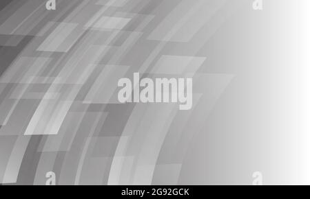 Abstract white grey geometric curve line flow with blank space design modern futuristic technology background vector illustration. Stock Vector