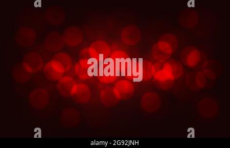 Abstract red bokeh blur light luxury background vector illustration. Stock Vector