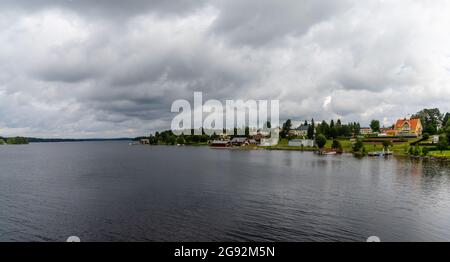 Stromsund, Sweden - 11 Junly, 2021: view of the small town of Stromsund ...