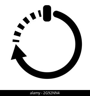 restart icon on white background. restart sign. flat style. Stock Photo