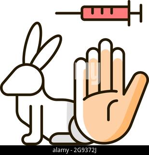 Animal testing RGB color icon Stock Vector Image & Art - Alamy
