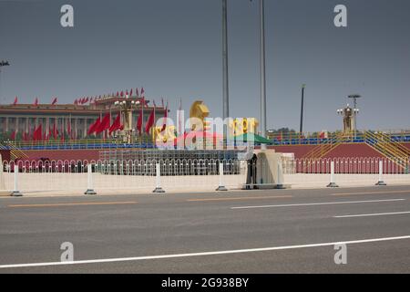 Tiananmen Square or Tian'anmen Square, Beijing China Stock Photo