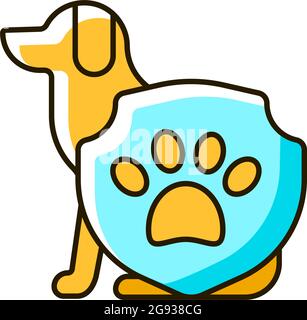 Animal protection RGB color icon Stock Vector