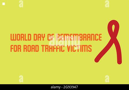 World Day of Remembrance for Road Traffic Victims vector template Stock Vector