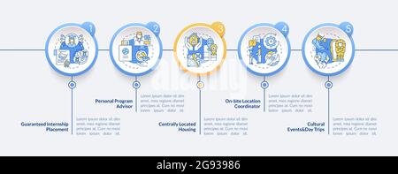 Internship benefits vector infographic template Stock Vector