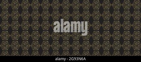 gold hexagon background Stock Vector