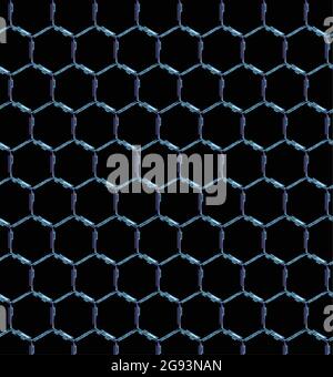 Black background and blue hexagon vector design background Stock Vector