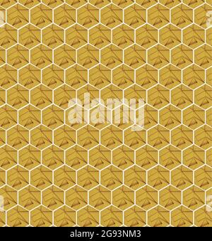 Sand effect hexagon design background Stock Vector