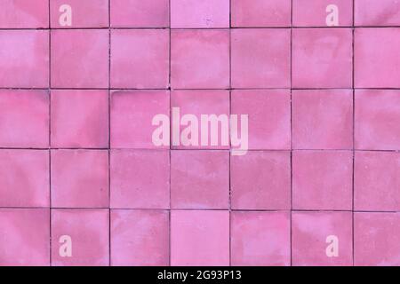 Background with small pink rectangular tiles Stock Photo