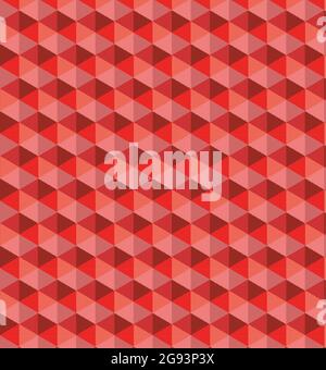Abstract background of red hexagons Stock Vector