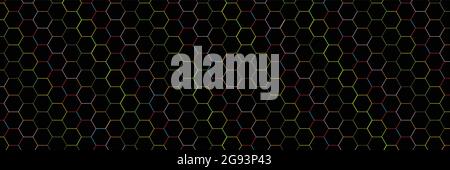 Background of colored hexagon lines Stock Vector