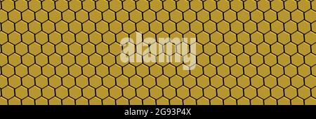 Abstract background of yellow 3D hexagons Stock Vector