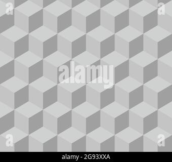 Gray square seamless pattern. Pattern included in swatch. Vector illustration. Stock Vector