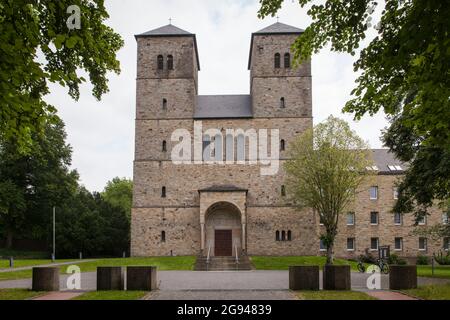 abbey church of the Benedictine Abbey Gerleve in Billerbeck, Muensterland region, North Rhine-Westphalia, Germany.  Abteikirche der Benediktinerabtei Stock Photo