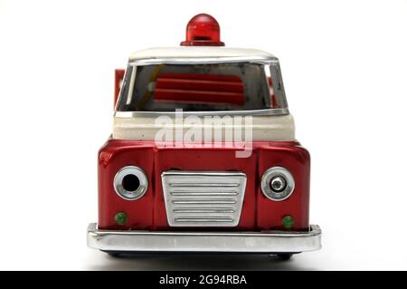 old tin truck toy lithographed, made in China Stock Photo