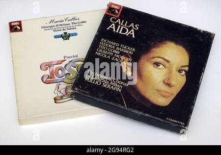 Maria Callas, Aida, vintage tape Stock Photo - Alamy