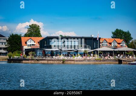 BOHMTE, GERMANY. JUNE 27, 2021 Dammer Natural Park. British Yacht Club. Yachting sport Stock Photo