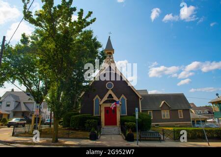 Christ Reformed Presbyterian Church at 81 Warren Avenue in downtown East Providence, Rhode Island RI, USA. Stock Photo