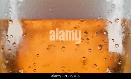 Close up glass of light beer.,3d model and illustration. Stock Photo