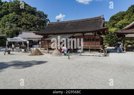 Kamigamo Jinja Shrine, Shinto Shrine designated as World Heritage Site in Kyoto, Japan Stock Photo