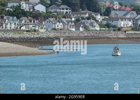 Conwy Morfa beach, Conwy, North Wales Stock Photo