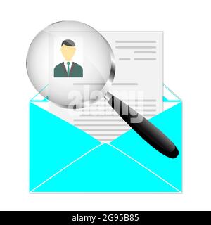 Recruitment selection people hiring process. Vector illustration. Stock Vector