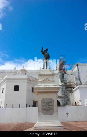 Juan Ponce De Leon statue in old San Juan, Puerto Rico Stock Photo