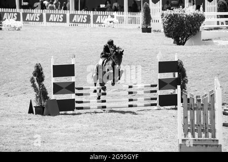 JOHANNESBURG, SOUTH AFRICA - Jan 06, 2021: Johannesburg, South Africa - October 08 2011- Equestrian Show Jumping and Horse Riding display Stock Photo