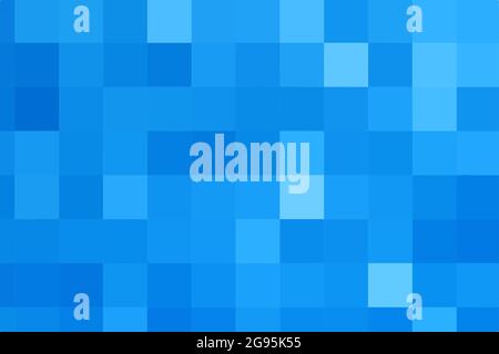 Vector blue background. Geometric texture from blue squares. Abstract pattern of square pixels Stock Vector