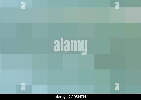 Abstract pixel light green background. Geometric texture from the color of the sea wave squares. Vector illustration Stock Vector