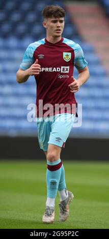 Oldham, England, 24th July 2021. Lewis Richardson of Burnley during the Pre Season Friendly match at Boundary Park, Oldham. Picture credit should read: Simon Bellis / Sportimage Stock Photo