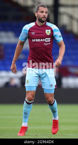 Oldham, England, 24th July 2021. Jay Rodriguez of Burnley during the Pre Season Friendly match at Boundary Park, Oldham. Picture credit should read: Simon Bellis / Sportimage Stock Photo