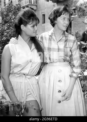 CLAUDIA CARDINALE and BETSY BLAIR at the 21st Venice International Film Festival in August / September 1960 Stock Photo