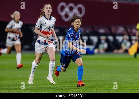 Hokkaido, Japan. 24th July, 2021. Mana Iwabuchi (JPN) Football/Soccer : Women's First Round Group E match between Japan - Great Britain during the Tokyo 2020 Olympic Games at the Sapporo Dome in Hokkaido, Japan . Credit: Takeshi Nishimoto/AFLO/Alamy Live News Stock Photo